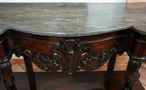Console Ancienne Napolitaine Louis Philippe d'époque XIXème Siècle.