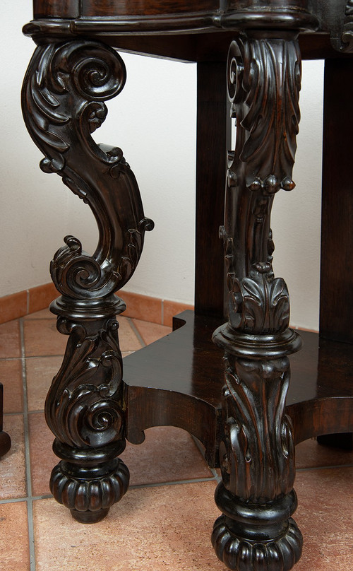 Console Ancienne Napolitaine Louis Philippe d'époque XIXème Siècle.