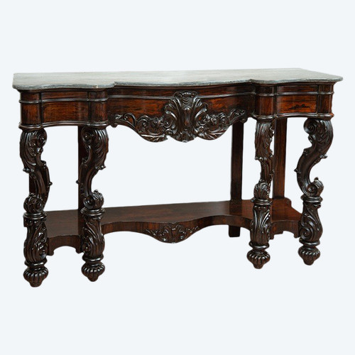 Console Ancienne Napolitaine Louis Philippe d'époque XIXème Siècle.