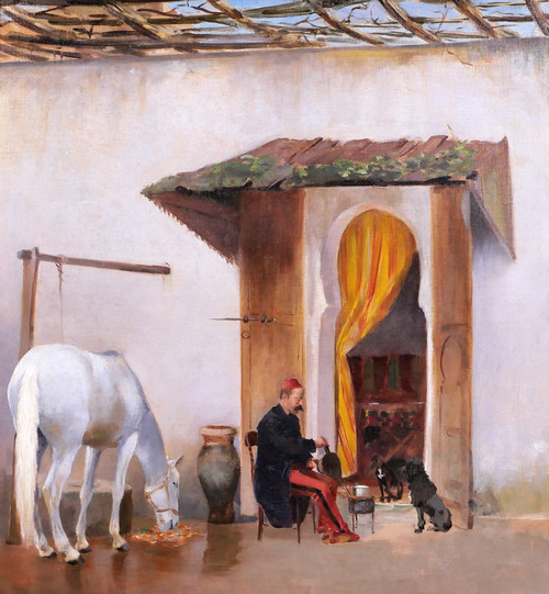 Maurice Romberg 1862-1943 Meknès (Marokko), Porträt von Fernand Linarès, Militär, Gemälde, 1888