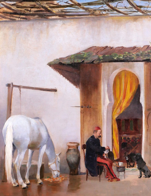 Maurice Romberg 1862-1943 Meknès (Marokko), Porträt von Fernand Linarès, Militär, Gemälde, 1888