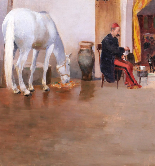 Maurice Romberg 1862-1943 Meknès (Marokko), Porträt von Fernand Linarès, Militär, Gemälde, 1888