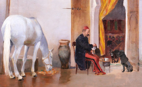 Maurice Romberg 1862-1943 Meknès (Marokko), Porträt von Fernand Linarès, Militär, Gemälde, 1888