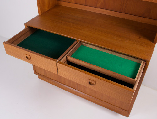 Erik Brouer Two-Body Danish Teak Buffet
