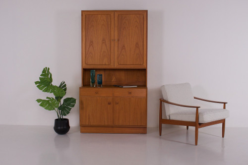 Erik Brouer Two-Body Danish Teak Buffet
