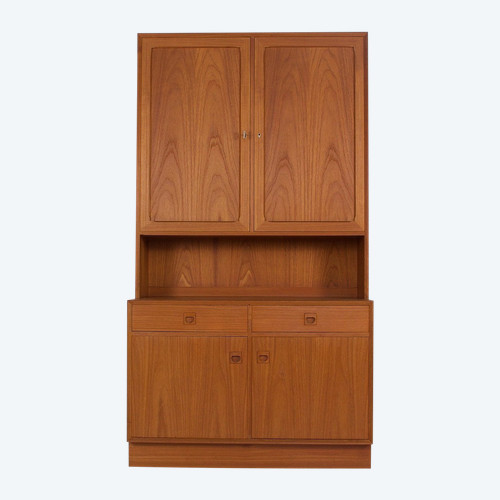 Erik Brouer Two-Body Danish Teak Buffet