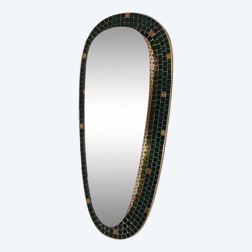 Illuminated mosaic mirror