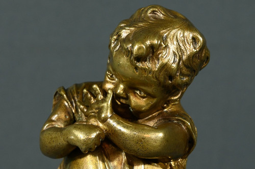 Scultura in bronzo dorato dopo J.Clara - Prima parte del XX secolo