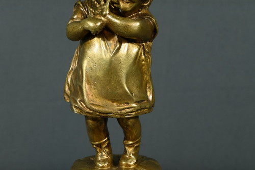Scultura in bronzo dorato dopo J.Clara - Prima parte del XX secolo