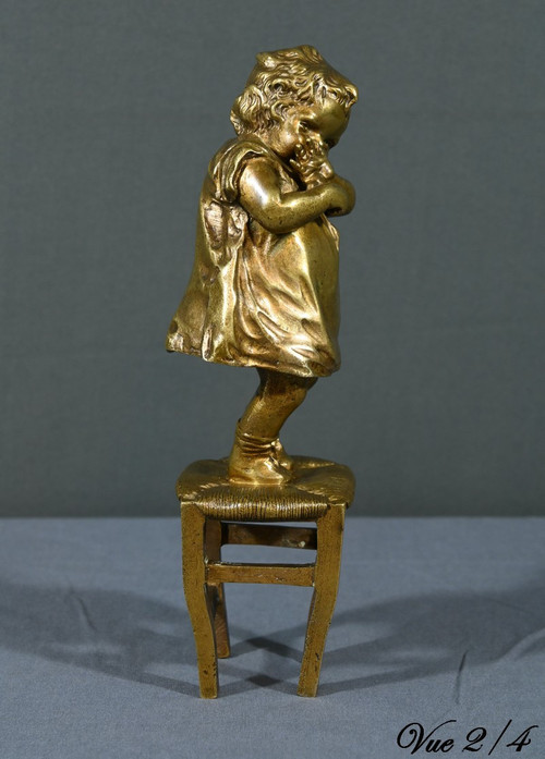 Scultura in bronzo dorato dopo J.Clara - Prima parte del XX secolo