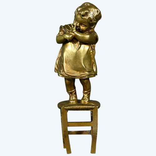 Scultura in bronzo dorato dopo J.Clara - Prima parte del XX secolo