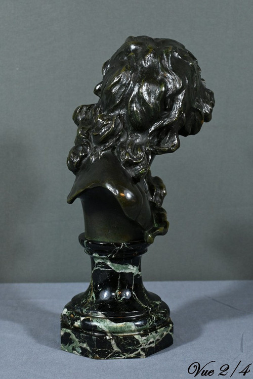 Bronze "Laughing Child", signed A.Injalbert - Late 19th century