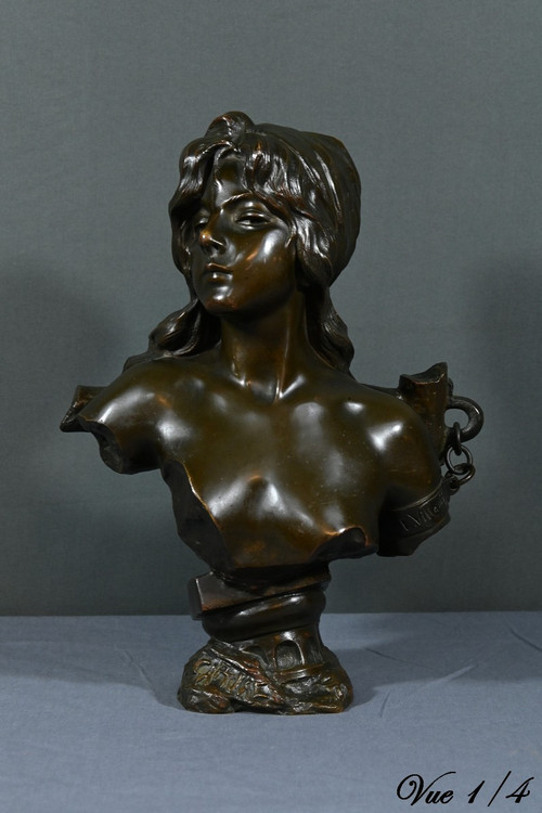 Bronze "Capture", signed E.Villanis - Late 19th century