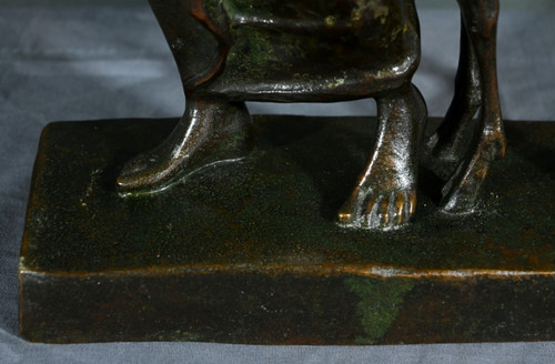 Bronzo "Donna con cerbiatto", Atelier Primavera - 1930