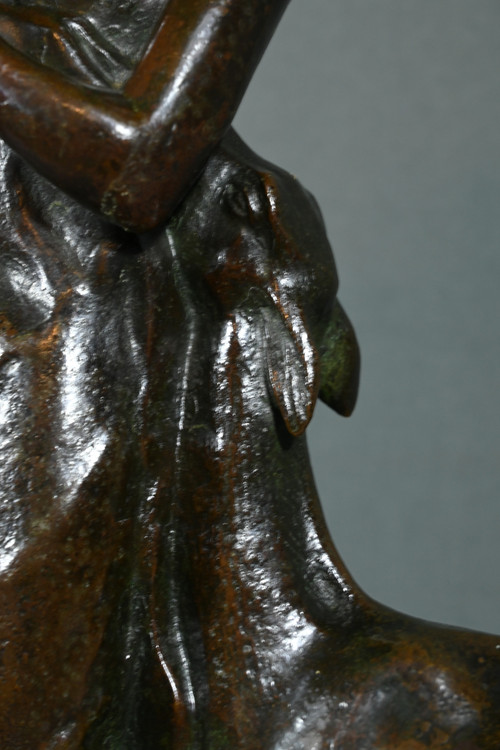 Bronzo "Donna con cerbiatto", Atelier Primavera - 1930