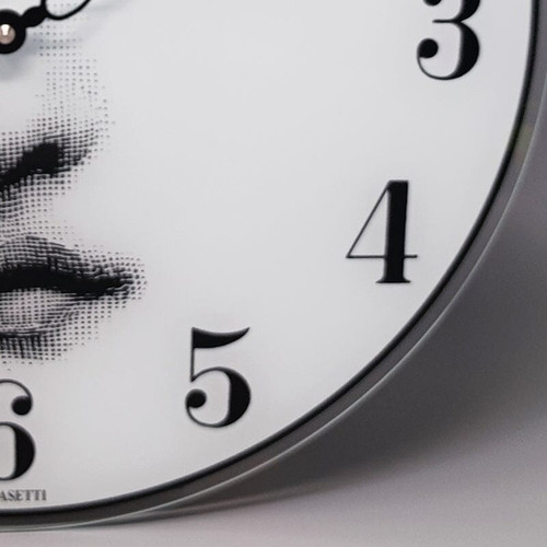1990s Wall Clock in Glass by Fornasetti. Made in Italy