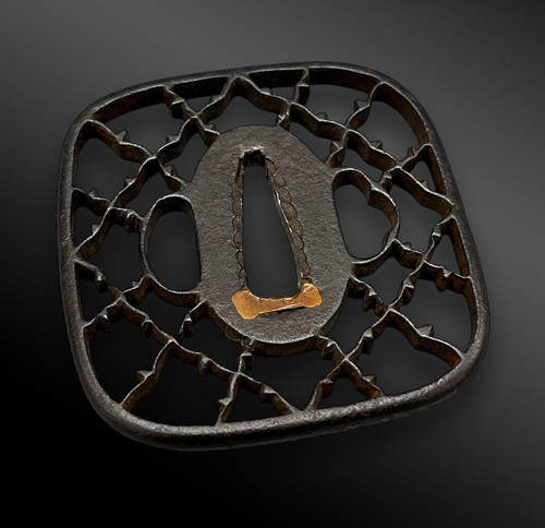 TSUBA Kaku Maru Gata - Giappone - Periodo Edo (1603-1868)