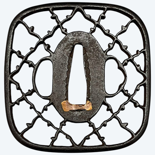 TSUBA Kaku Maru Gata - Giappone - Periodo Edo (1603-1868)