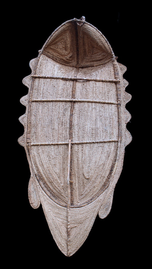 Enorme maschera a timpano, arte dell'Oceania, arte tribale, Papua Nuova Guinea