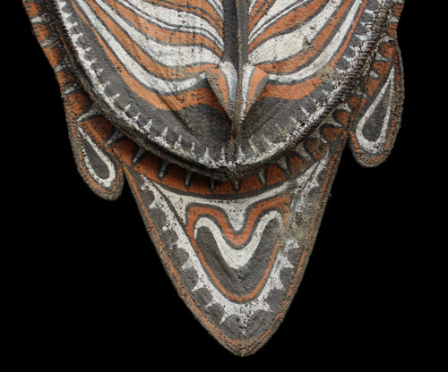 Enorme maschera a timpano, arte dell'Oceania, arte tribale, Papua Nuova Guinea