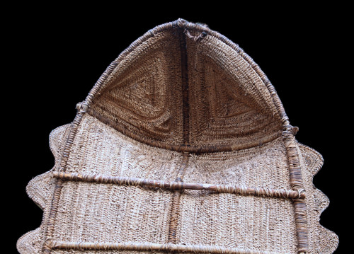 Enorme maschera a timpano, arte dell'Oceania, arte tribale, Papua Nuova Guinea