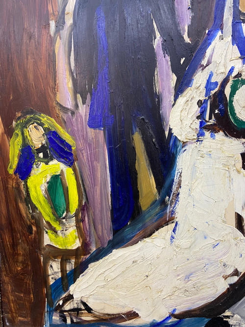 Adrien Saguin "Die Hochzeit" Öl auf Leinwand XX.