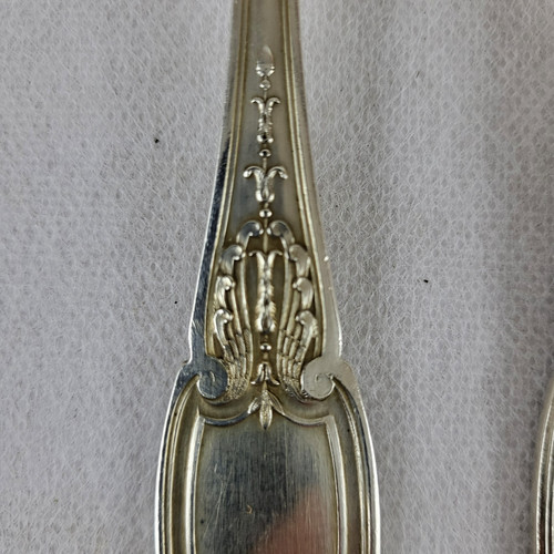 61-teilige Menagerie aus versilbertem Metall aus dem Hause Ercuis Modell Empire