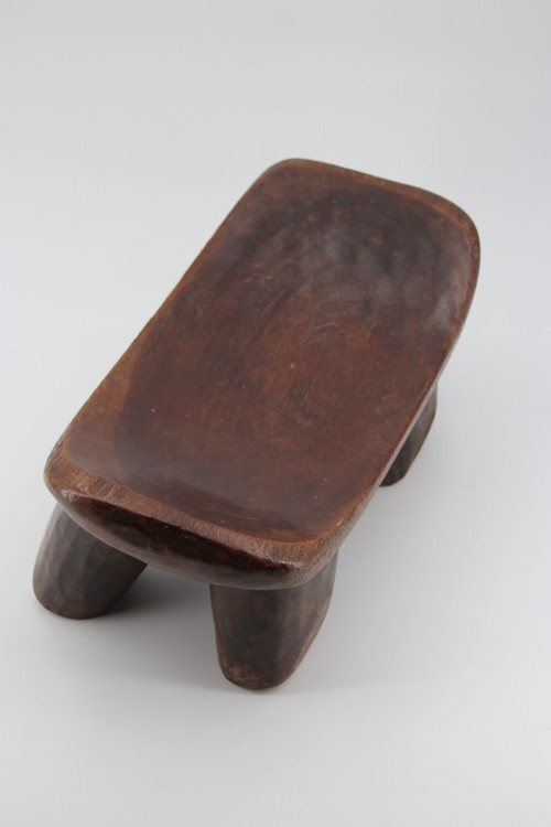 Tabouret monoxyle à 4 pieds du Burkina Faso