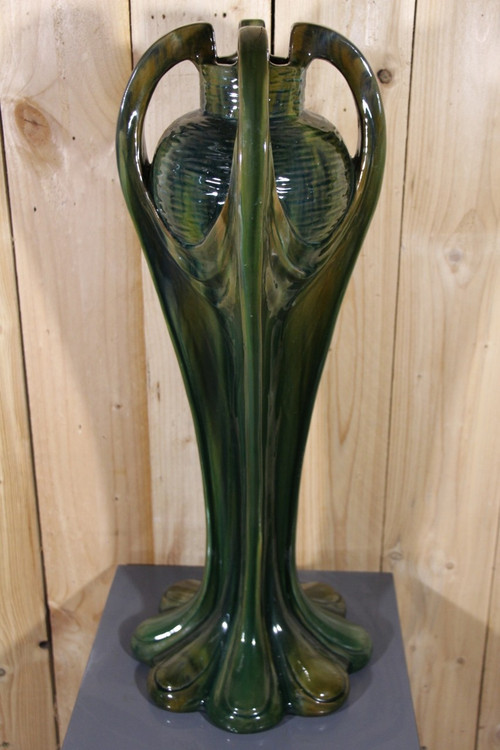 Large Art Nouveau Vase By Jérôme Massier