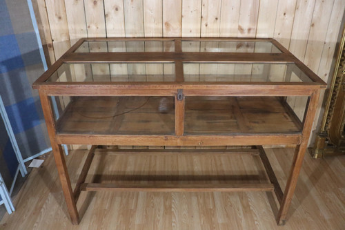 Ancienne Vitrine/présentoir De Magasin En Pin