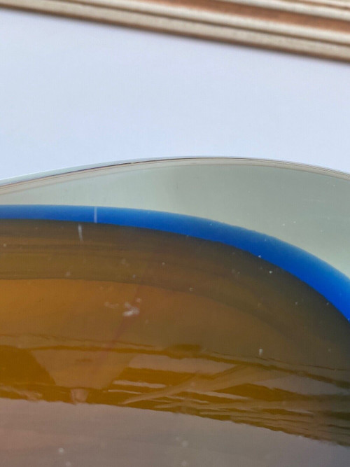 60s Murano free-form vase with red and blue background 6 kilos