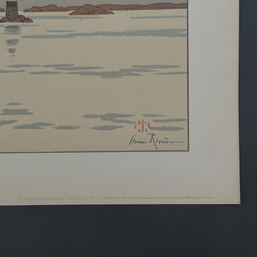 Lithograph by Henri Rivière La Féérie des Heures - Le Calme Plat