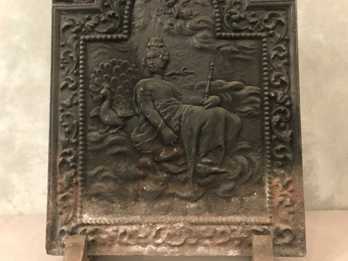 18th century cast iron fireback, 70 cm high, 47.5 cm wide