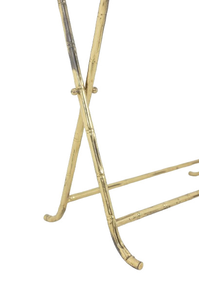 Jansen. Console in ottone dorato e marmo bianco. Circa 1970. LS4683607U