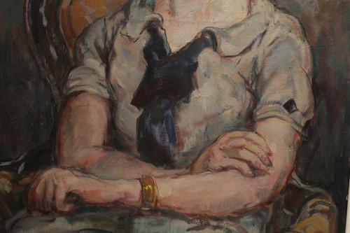 Tableau huile sur toile 'Portrait de jeune fille' Raphaël Dubois (1888-1960)