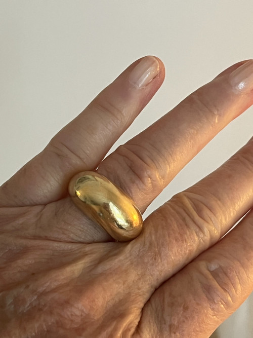 Yellow Gold Bombée Band Ring