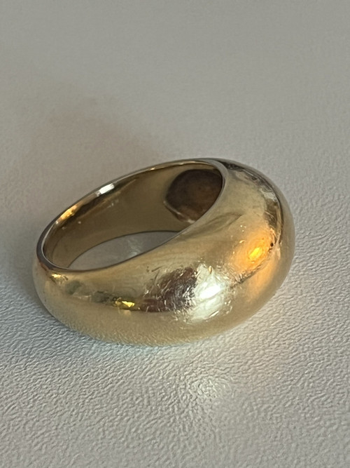 Yellow Gold Bombée Band Ring