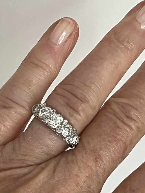 Anello giarrettiera in platino con diamante da 1,00 carato