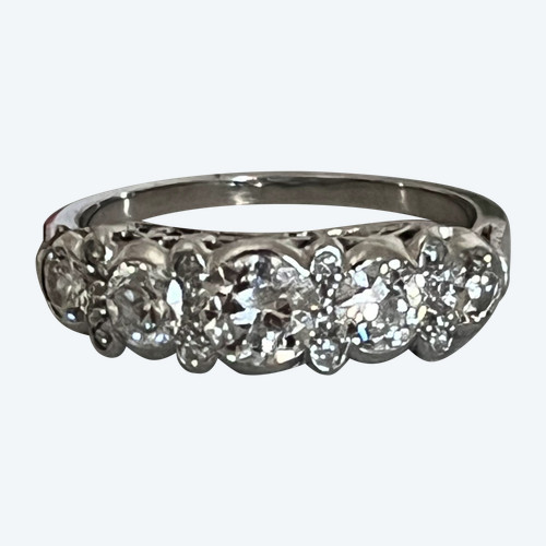 Anello giarrettiera in platino con diamante da 1,00 carato