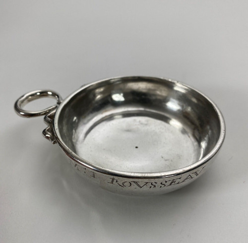 Tastevin aus Silber XVIII. Jahrhundert Schlangengriff Rousseau Fermiers généraux