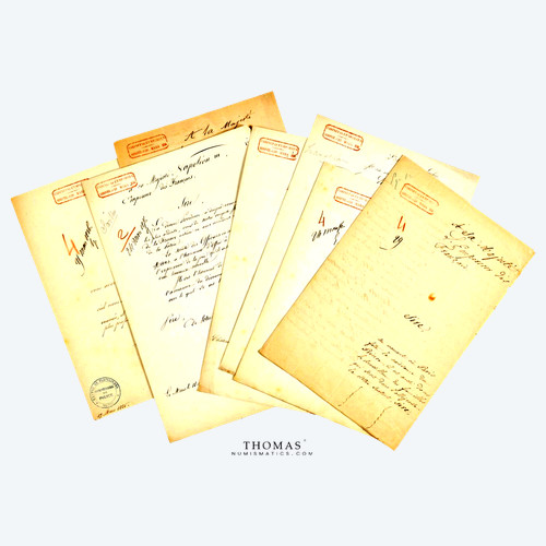LOT OF 7 LETTERS – SENT TO EMPEROR NAPOLEON III