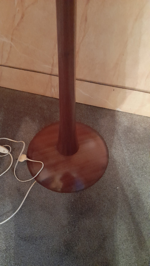 Stehleuchte aus Teakholz mit 4 Lichtern