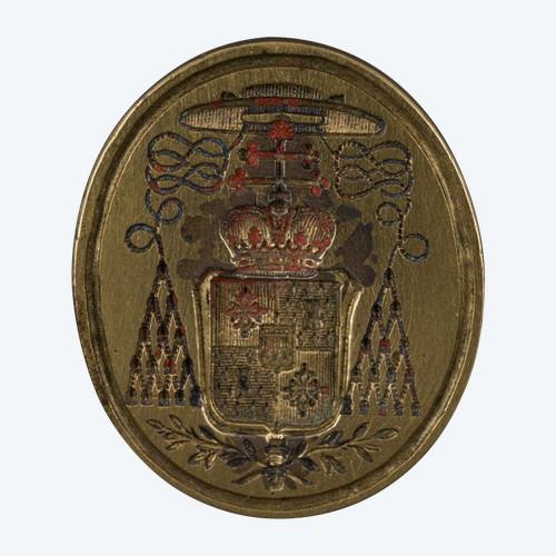 Seal arms Heraldry ecclesiastical coat of arms Auvergne tower cardinal