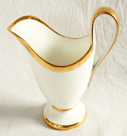 Halley - Empire period milk jug in white and gold Paris porcelain circa 1805