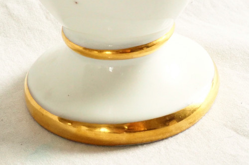 Halley - Empire period milk jug in white and gold Paris porcelain circa 1805