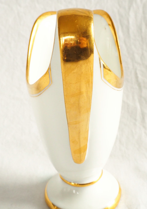 Halley - Empire period milk jug in white and gold Paris porcelain circa 1805