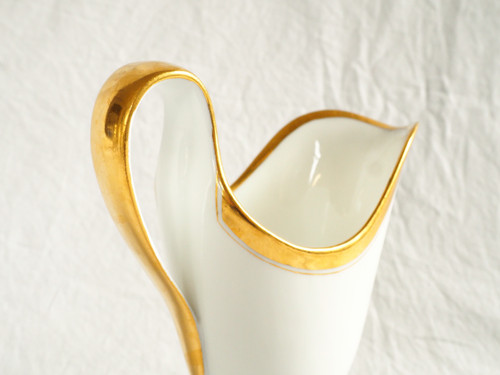 Halley - Empire period milk jug in white and gold Paris porcelain circa 1805