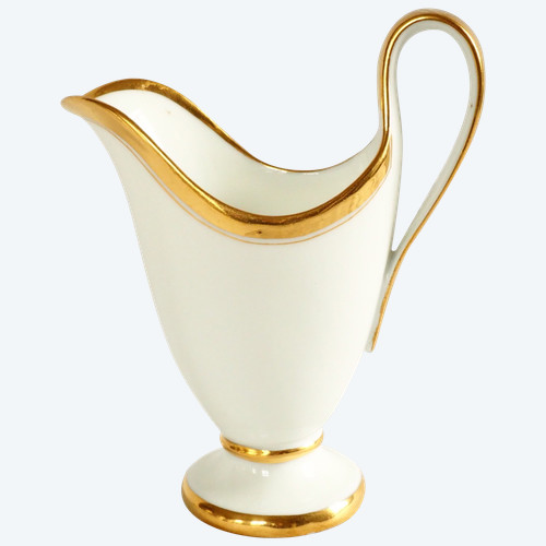 Halley - Empire period milk jug in white and gold Paris porcelain circa 1805