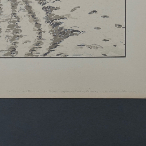 Litografia di Henri Rivière La Féérie des Heures - La Neige