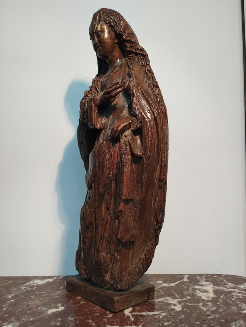VERGINE Scultura in legno del XVI secolo